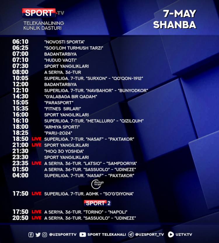 Sport tv uz jonli efir online