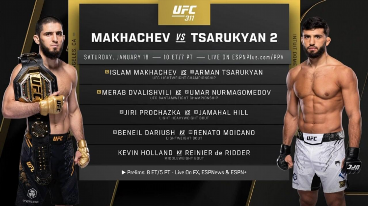 Ufc календарь турниров