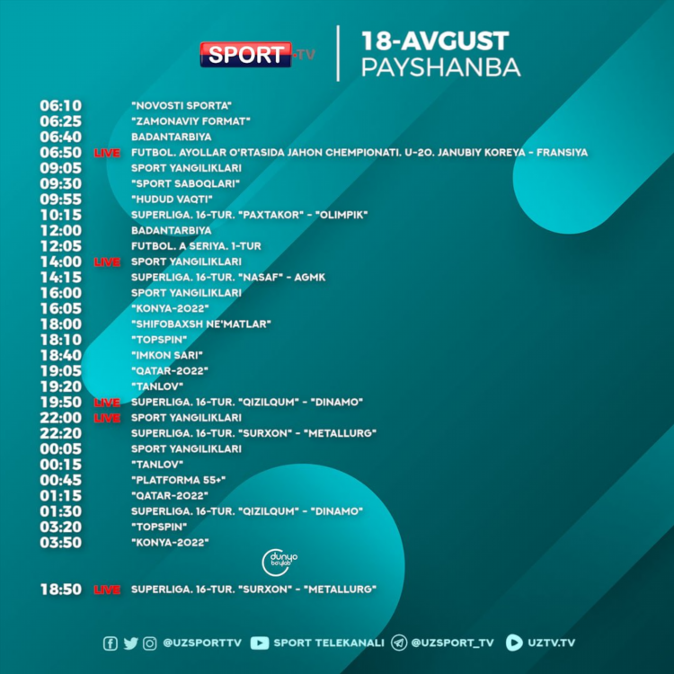 Uz sport tv online jonli